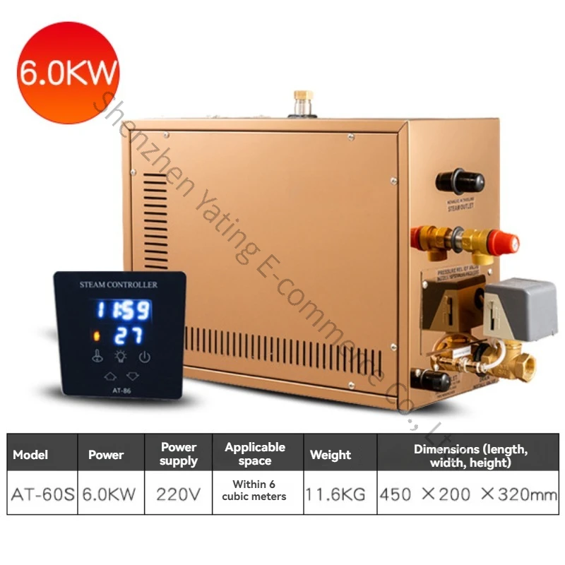 Bathroom Sauna Steam Machine Generator Stainless Steel Steam Room Steamer Sauna Instrument Automatic Drainage
Bathroom Sauna Steam Machine Generator Stainless Steel Steam Room Steamer Sauna Instrument Automatic Drainage