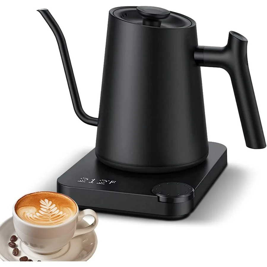 Электрический чайник с гибким носиком 1200 Вт, 0,9 л, с контролем температуры, внутренняя часть из нержавеющей стали, для заваривания кофе методом пуровер, приготовления чая, кипячения воды
Электрический чайник с гибким носиком 1200 Вт, 0,9 л, с контролем температуры, внутренняя часть из нержавеющей стали, для заваривания кофе методом пуровер, приготовления чая, кипячения воды