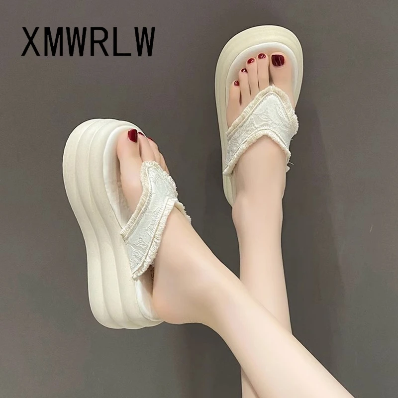XMWRLW Women's Thick Sole Summer Slippers PU Leather Fashion High Heels Female Beach Shoes Women Summer Slippers Platform Shoes
XMWRLW Women's Thick Sole Summer Slippers PU Leather Fashion High Heels Female Beach Shoes Women Summer Slippers Platform Shoes
