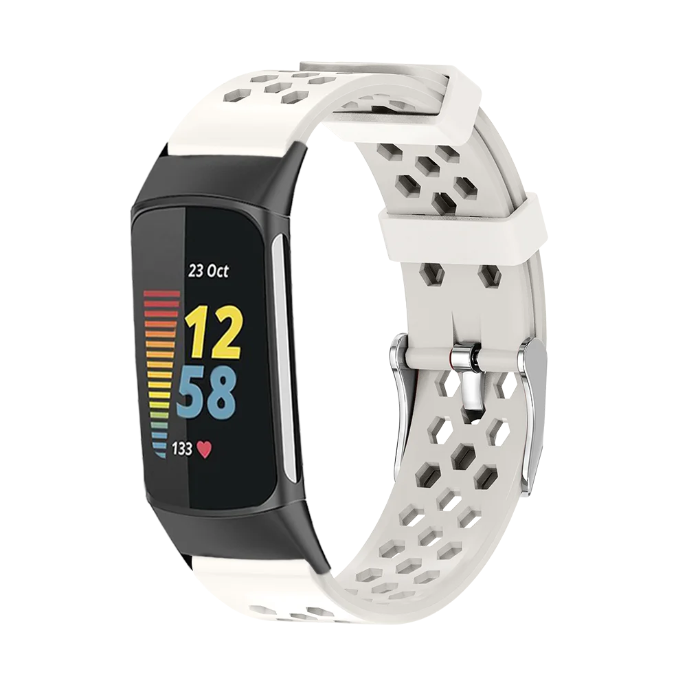 Watch Strap with Breatha Air Holes & Square Metal Buckle For Fitbit Charge3 4 5 Durable Silicone Quick Release Smart Watch Band
Watch Strap with Breatha Air Holes & Square Metal Buckle For Fitbit Charge3 4 5 Durable Silicone Quick Release Smart Watch Band
