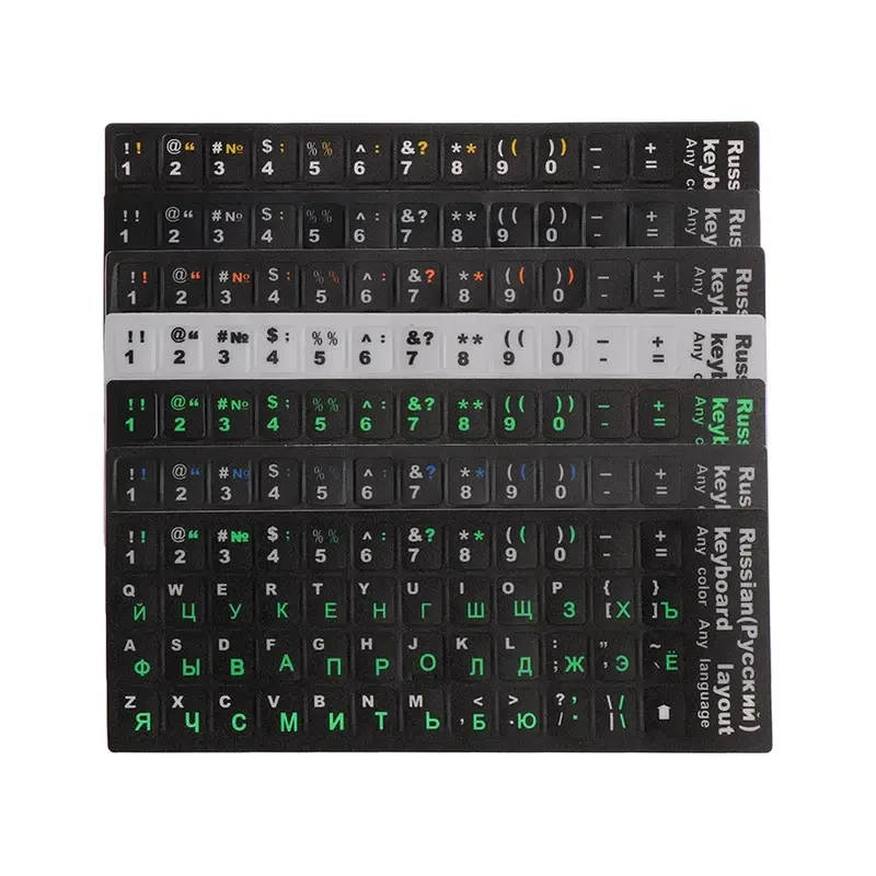 1-3pcs Russian Letters Keyboard Stickers Frosted PVC Waterproof Cover Sticker for Universal Notebook Computer Desktop Keyboard
1-3pcs Russian Letters Keyboard Stickers Frosted PVC Waterproof Cover Sticker for Universal Notebook Computer Desktop Keyboard