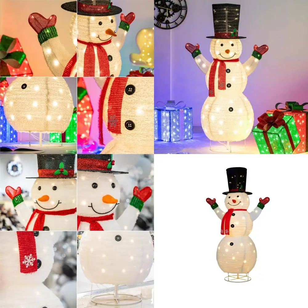 62 Pop-Up 3D Snowman with 100 LED Warm White Lights for Christmas
62 Pop-Up 3D Snowman with 100 LED Warm White Lights for Christmas