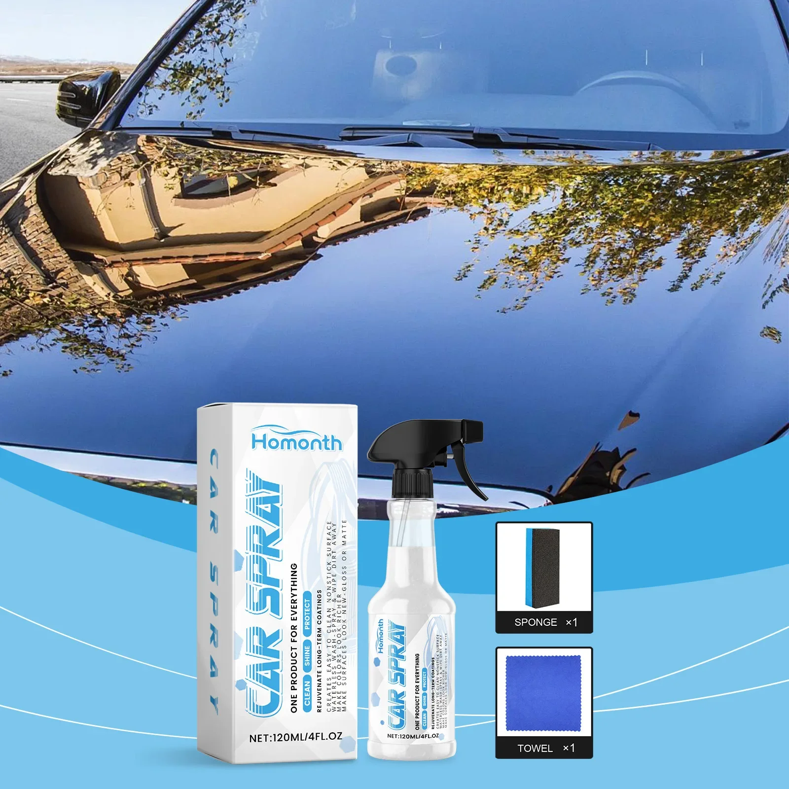 Car Coating Spray Multi-Functional Kit-Forms Protective Layer Enhances Shine Resists Contaminants Long-Lasting Paint Protection
Car Coating Spray Multi-Functional Kit-Forms Protective Layer Enhances Shine Resists Contaminants Long-Lasting Paint Protection