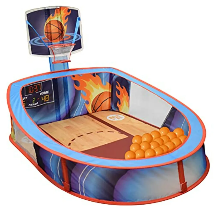 Large Basketball Sport Pop Up Ball Tent with Basketball Hoop and 20 Soft Balls for Toddler,Folds for Easy Storage
Large Basketball Sport Pop Up Ball Tent with Basketball Hoop and 20 Soft Balls for Toddler,Folds for Easy Storage