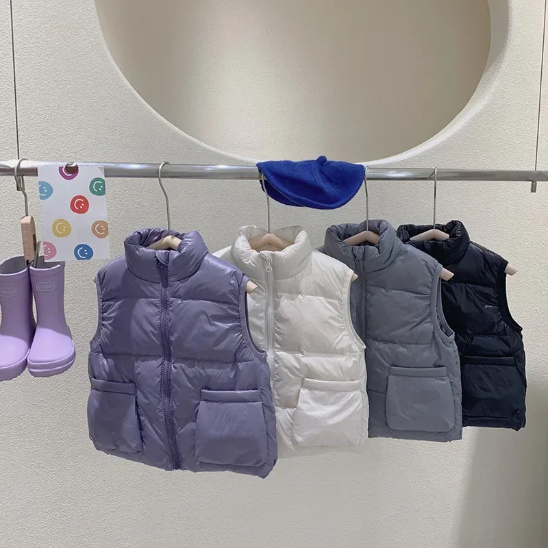 Kids Down Vest Autumn Winter Stand Collar Sleeveless Solid Warm Waistcoat Big Pockets Boys Girls Casual Coats
Kids Down Vest Autumn Winter Stand Collar Sleeveless Solid Warm Waistcoat Big Pockets Boys Girls Casual Coats