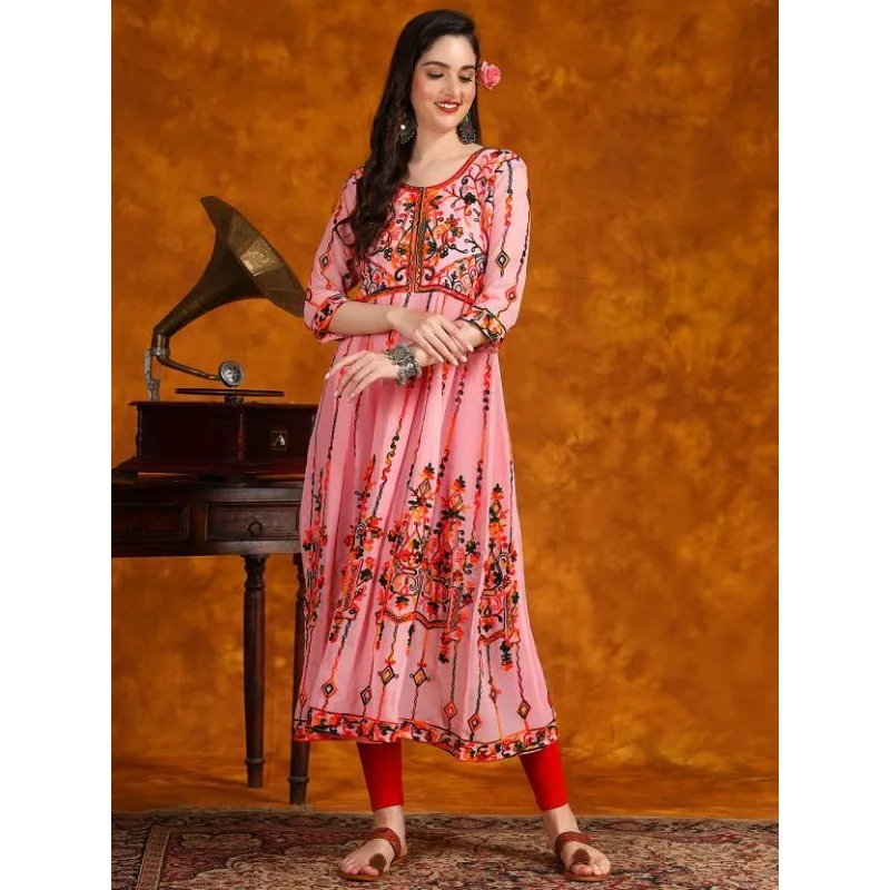 Light Pink Bollywood Designer Ethnic Anarkali Kurti Set Women Party Wear Kurta Dupatta Set
Light Pink Bollywood Designer Ethnic Anarkali Kurti Set Women Party Wear Kurta Dupatta Set