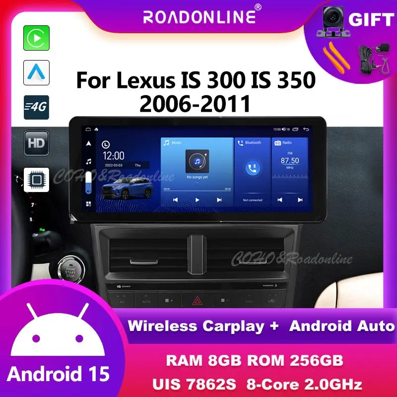 12.3 " For Lexus IS 300 IS 350 2006-2011 Android 15 8-Core 8G+256G Car Multimedia Player Stereo Receiver Radio android Carplay
12.3 " For Lexus IS 300 IS 350 2006-2011 Android 15 8-Core 8G+256G Car Multimedia Player Stereo Receiver Radio android Carplay