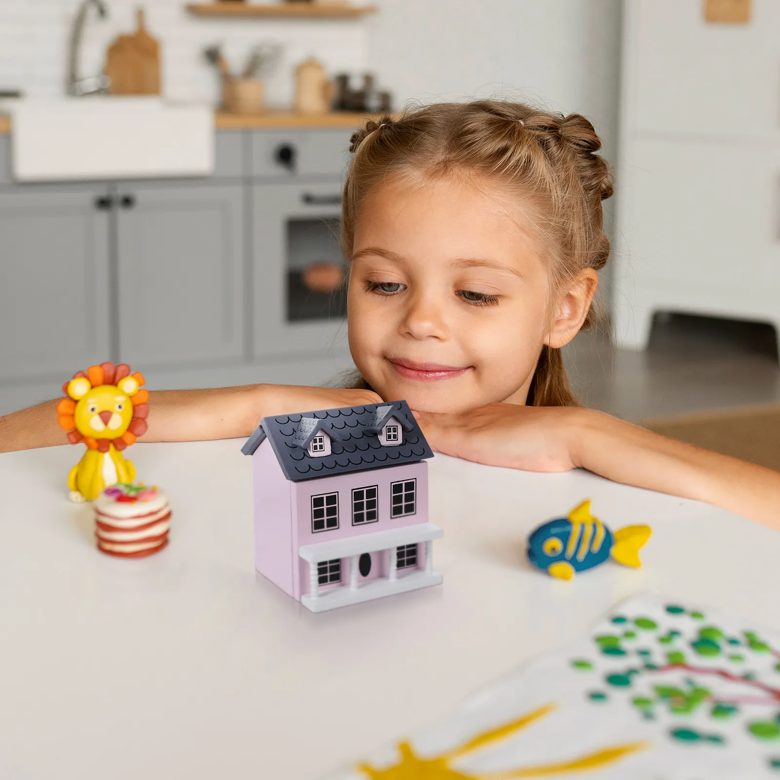 Miniature House Ornament Tiny Wooden House Decor for Desk Tabletop Cabinet Scene Layout Adorable Fresh Color Exquisite
Miniature House Ornament Tiny Wooden House Decor for Desk Tabletop Cabinet Scene Layout Adorable Fresh Color Exquisite