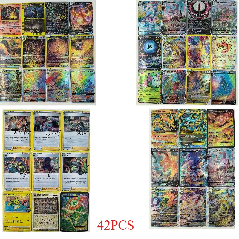ГОРЯЧИЕ 42 шт. Pokemon Holo флэш-карты DIY Чаризард Пикачу Премиум коллекция подарок для фанатов TCG мультфильм аниме детские игрушки
ГОРЯЧИЕ 42 шт. Pokemon Holo флэш-карты DIY Чаризард Пикачу Премиум коллекция подарок для фанатов TCG мультфильм аниме детские игрушки