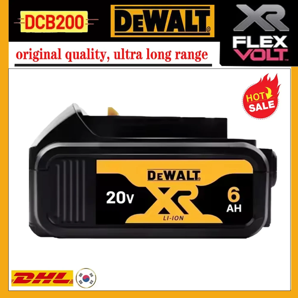 New 100% Original 6000mAh 20V Dewalt Power Tool Battery DCB20620V 6.0Ah Battery DcB206 20V Battery DCB205 DCB200 DCB204-2
New 100% Original 6000mAh 20V Dewalt Power Tool Battery DCB20620V 6.0Ah Battery DcB206 20V Battery DCB205 DCB200 DCB204-2