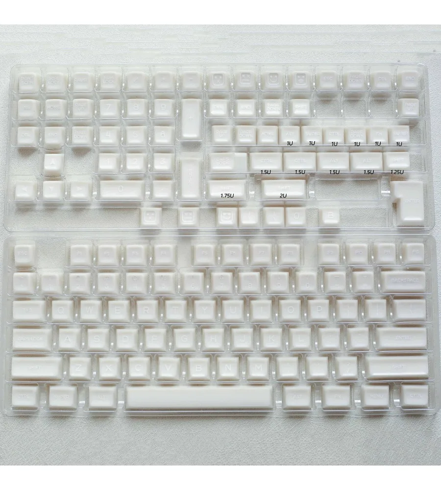 White Jade/Jade/Emerald/Klein Blue 142-key mechanical keyboard keycaps made in PBT two-tone forming
White Jade/Jade/Emerald/Klein Blue 142-key mechanical keyboard keycaps made in PBT two-tone forming