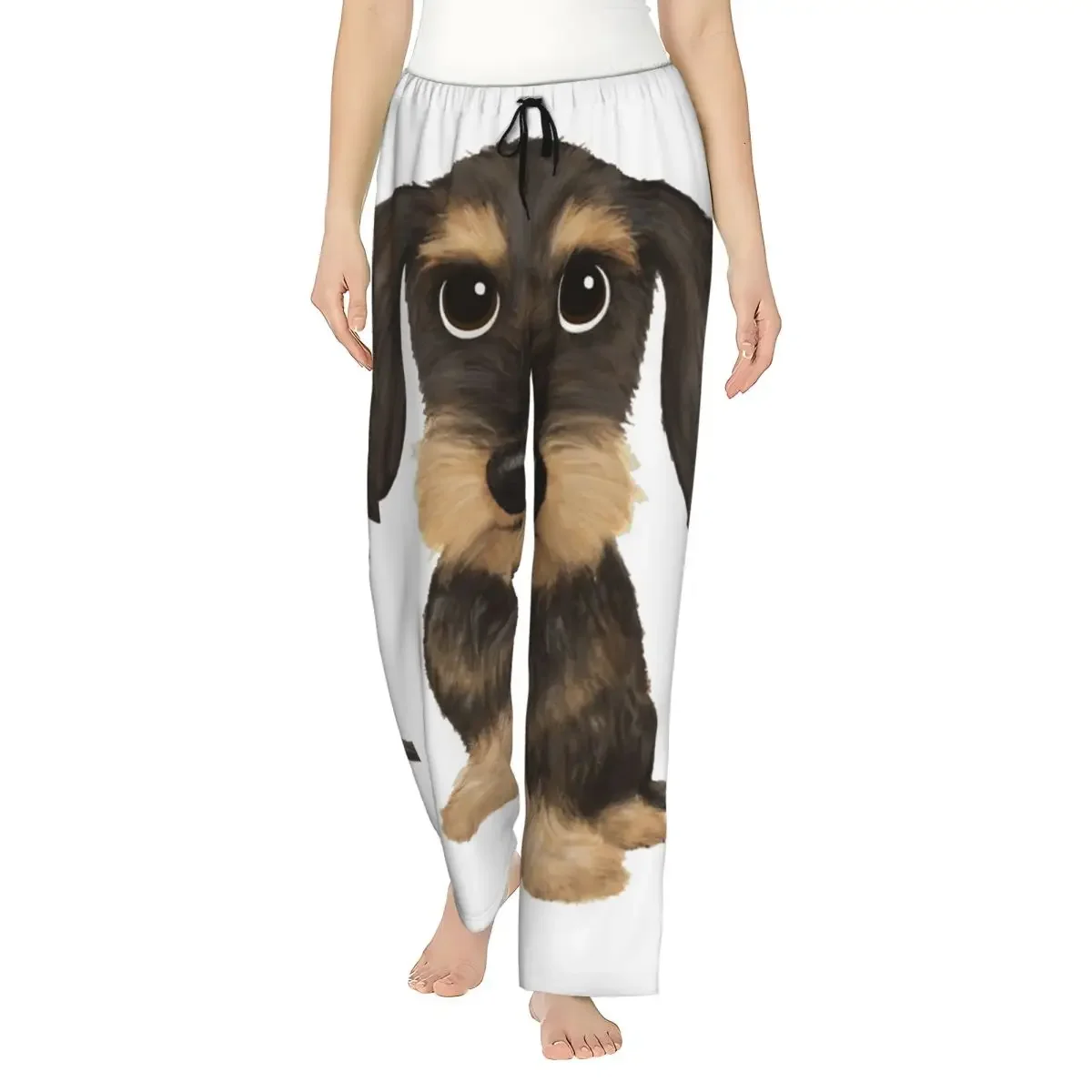 Custom Wirehaired Dachshund Cute Wire Haired Wiener Dog Women Pajama Pants Lounge Sleep Sleepwear Bottoms with Pockets
Custom Wirehaired Dachshund Cute Wire Haired Wiener Dog Women Pajama Pants Lounge Sleep Sleepwear Bottoms with Pockets