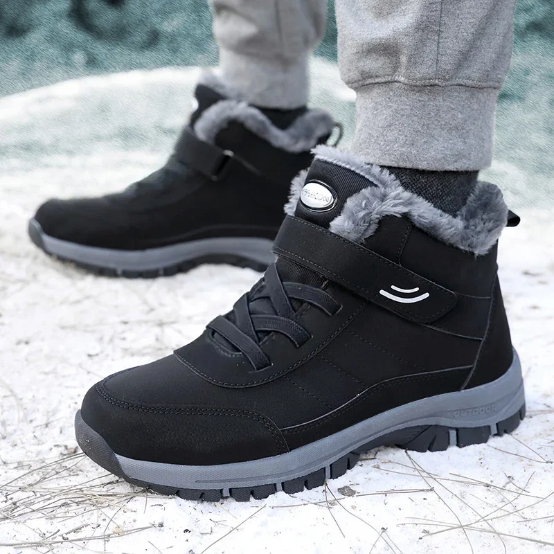 Men's Casual Winter Snow Boots Thick Sole Non-slip Warm Fur Ankle Boots Fashion Plush Outdoor Hiking Motorcycle Boots 2024 New
Men's Casual Winter Snow Boots Thick Sole Non-slip Warm Fur Ankle Boots Fashion Plush Outdoor Hiking Motorcycle Boots 2024 New