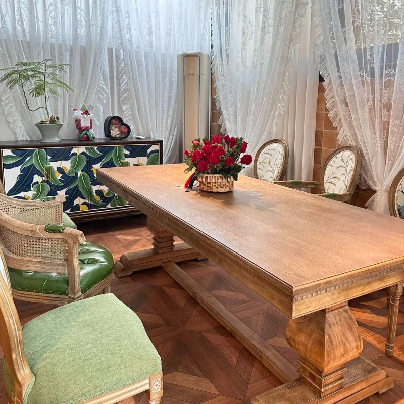 Retro solid wood old long table rural dining rectangular desk living room home dining tea table
Retro solid wood old long table rural dining rectangular desk living room home dining tea table