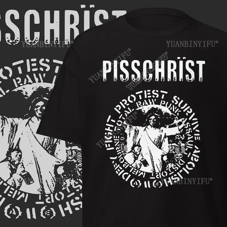 Vintage Pisschrist Band T-Shirt: Australian Hardcore Punk Gothic Death Thrash Nu-Metal Band Cotton Short Sleeve T-shirt
Vintage Pisschrist Band T-Shirt: Australian Hardcore Punk Gothic Death Thrash Nu-Metal Band Cotton Short Sleeve T-shirt
