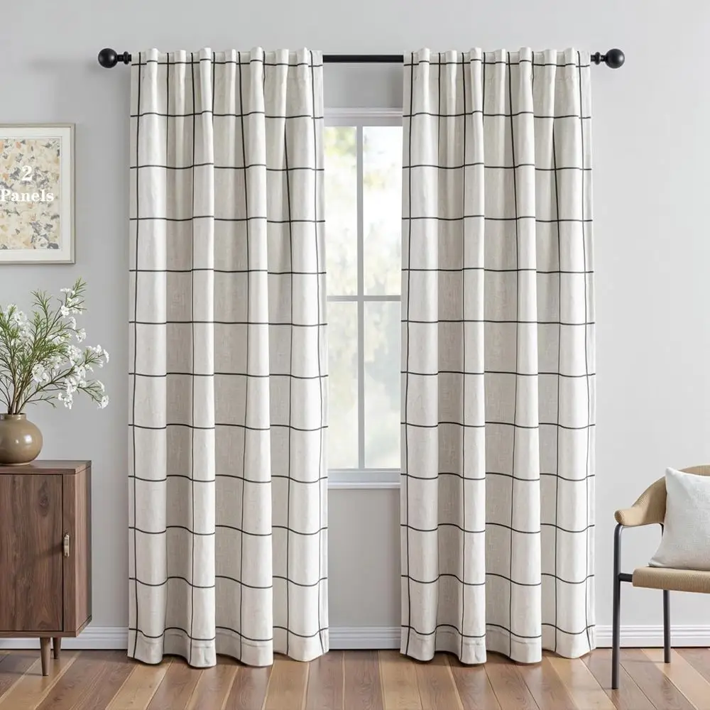 Thermal Insulated Blackout Plaid Curtains, 84 Long, 2-Panel Set for Living Room, Double Layer Privacy Protection, 52 Wide
Thermal Insulated Blackout Plaid Curtains, 84 Long, 2-Panel Set for Living Room, Double Layer Privacy Protection, 52 Wide