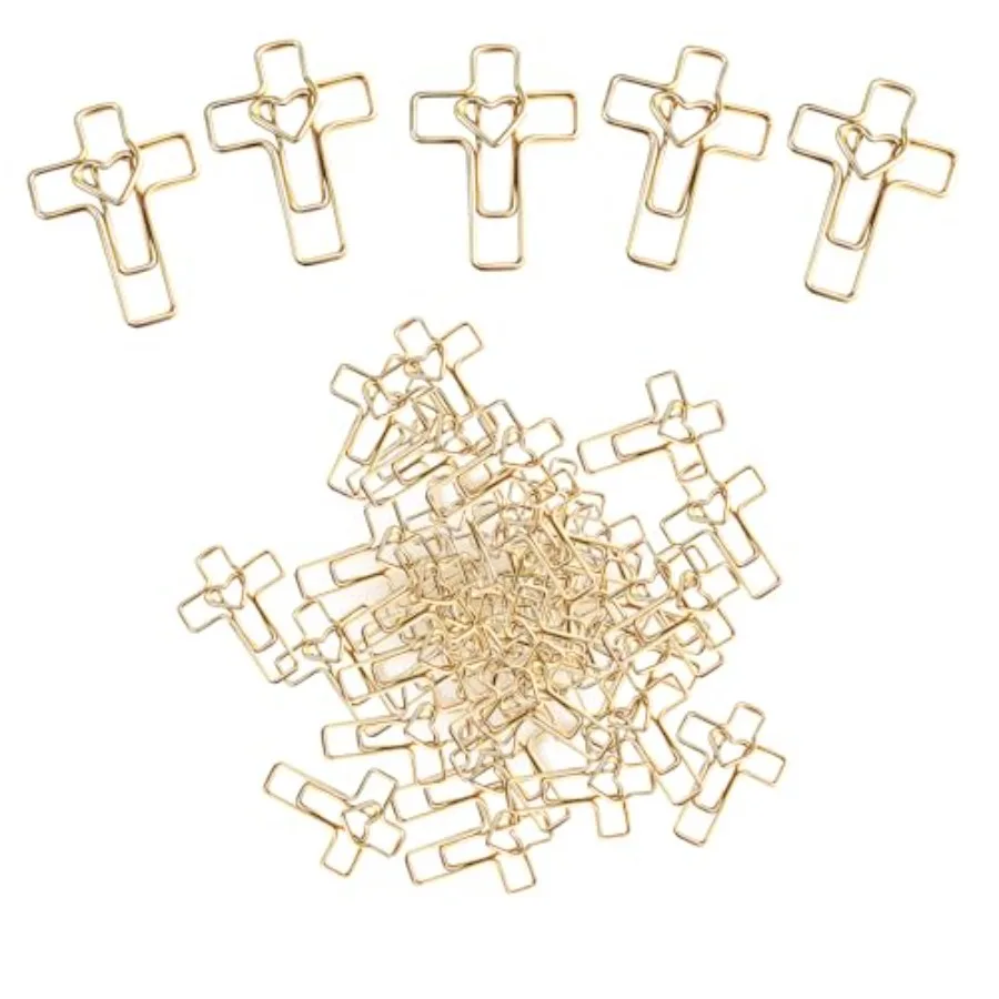 PCS Gold Heart Cross Paper Clips, Patented Design Bible Study Supplies, Mothers Day Teacher Appreciation Gifts, Christian Gifts
PCS Gold Heart Cross Paper Clips, Patented Design Bible Study Supplies, Mothers Day Teacher Appreciation Gifts, Christian Gifts