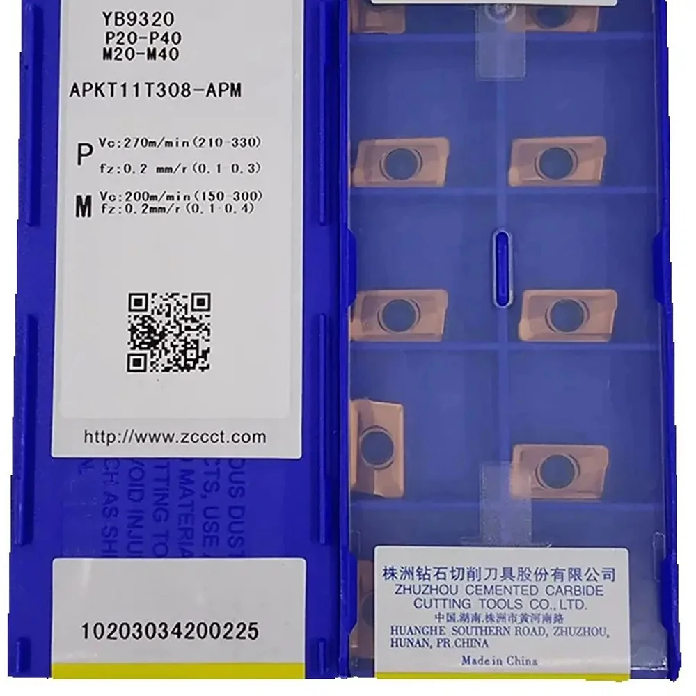 ZCC APKT Milling cutter for machining steel and stainless steel YB9320 YBG205H APKT11T308-APM
ZCC APKT Milling cutter for machining steel and stainless steel YB9320 YBG205H APKT11T308-APM
