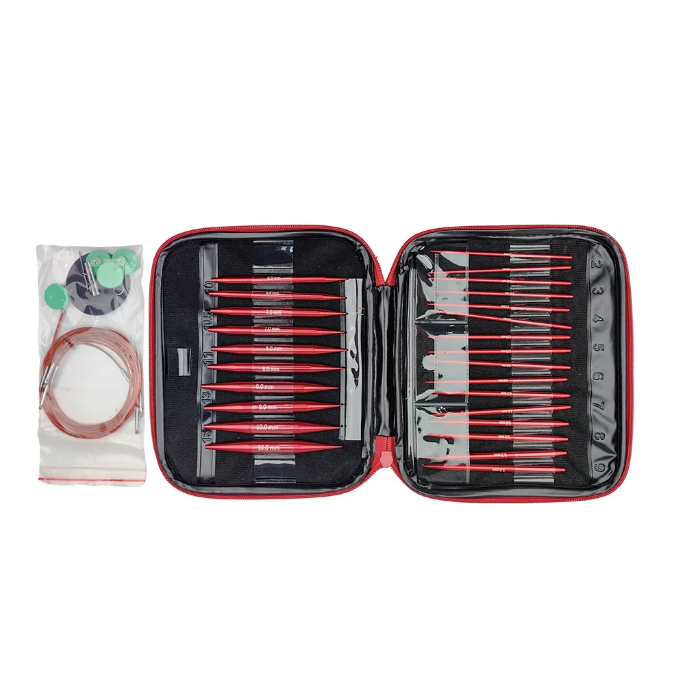 Набор круговых спиц из алюминия с чехлом для хранения и удлинительным кабелем, комплект для ручного вязания и плетения крючком
Набор круговых спиц из алюминия с чехлом для хранения и удлинительным кабелем, комплект для ручного вязания и плетения крючком