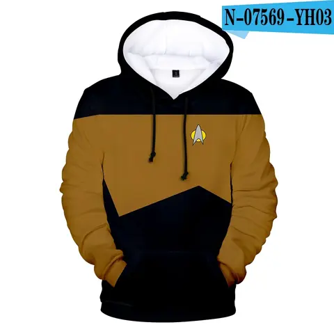 Sudaderas con capucha para hombre, Sudadera con capucha con estampado 3d de película Star trek Vintage, Sudadera con capucha de manga larga a la moda para hombre y mujer, abrigo para hombre, sudadera Moletom