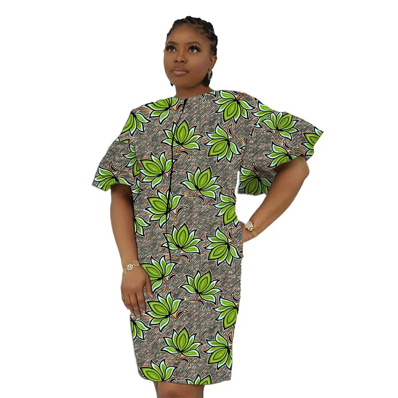 Traditional Handmade Custom O-Neck Dress African Fashion Colorful Print Flare Sleeves Origin Design Women's Ankara Outfit
Traditional Handmade Custom O-Neck Dress African Fashion Colorful Print Flare Sleeves Origin Design Women's Ankara Outfit