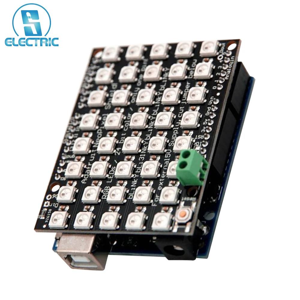 5050 RGB LED Driver Module 5V 40Bit WS2812B Programmable LED Lamp Matrix for UNO R3 Integrating Control/Light Emitting Circuit
5050 RGB LED Driver Module 5V 40Bit WS2812B Programmable LED Lamp Matrix for UNO R3 Integrating Control/Light Emitting Circuit