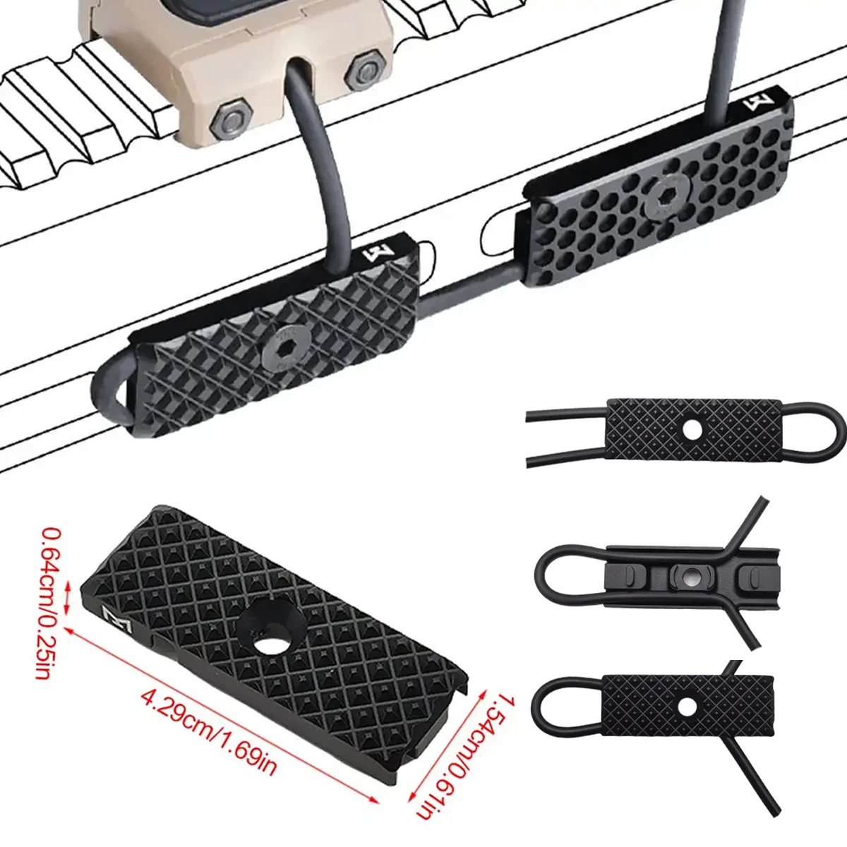 M-LOK Keymod Metal Wire Guide System Cable Management Rail Cover Tail Fixed Mount Hunting Tactical Gear Accessory CNC Aluminum
M-LOK Keymod Metal Wire Guide System Cable Management Rail Cover Tail Fixed Mount Hunting Tactical Gear Accessory CNC Aluminum