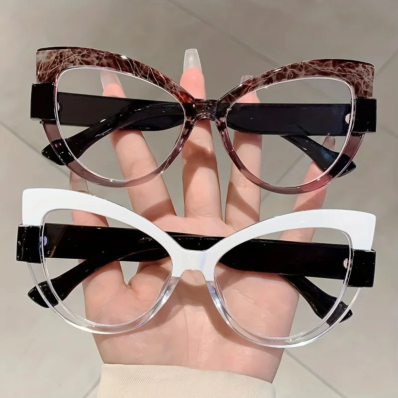 Large Frame Cat Eye Glasses Stylish Oversized Leopard Anti-blue Eyeglasses Fashion Gradient Color Plain Glasses for Men Women
Large Frame Cat Eye Glasses Stylish Oversized Leopard Anti-blue Eyeglasses Fashion Gradient Color Plain Glasses for Men Women