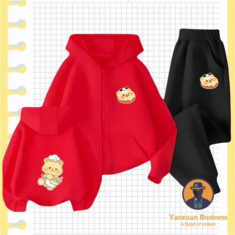 All Match Fashion Pure Cotton Zipper Set Butter Bear Popular Anime Character Print
All Match Fashion Pure Cotton Zipper Set Butter Bear Popular Anime Character Print