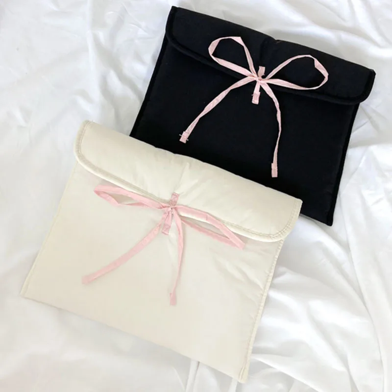 Bow Knot Computer Bag Black Pink Bow Tablets Computer Storage Handbag Women Korean Sweet Ballet Cosmetic Storage Pouch
Bow Knot Computer Bag Black Pink Bow Tablets Computer Storage Handbag Women Korean Sweet Ballet Cosmetic Storage Pouch