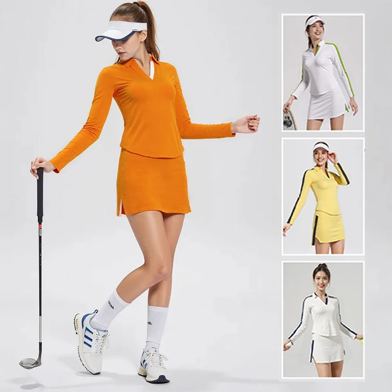Женский спортивный костюм для йоги, теннисная юбка для гольфа, спортивные шорты, женские топы с длинными рукавами и v-образным вырезом, быстросохнущие тонкие рубашки, комплект для фитнеса
Женский спортивный костюм для йоги, теннисная юбка для гольфа, спортивные шорты, женские топы с длинными рукавами и v-образным вырезом, быстросохнущие тонкие рубашки, комплект для фитнеса