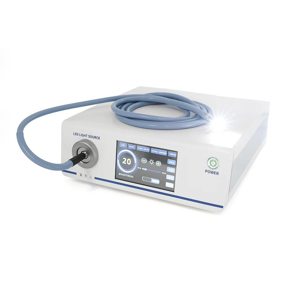 Medical Endoscopic 200W LED Cold Light Source,Portable LED Light Source Touch Screen Brightness Adjustment for Endoscopy Surgery
Medical Endoscopic 200W LED Cold Light Source,Portable LED Light Source Touch Screen Brightness Adjustment for Endoscopy Surgery
