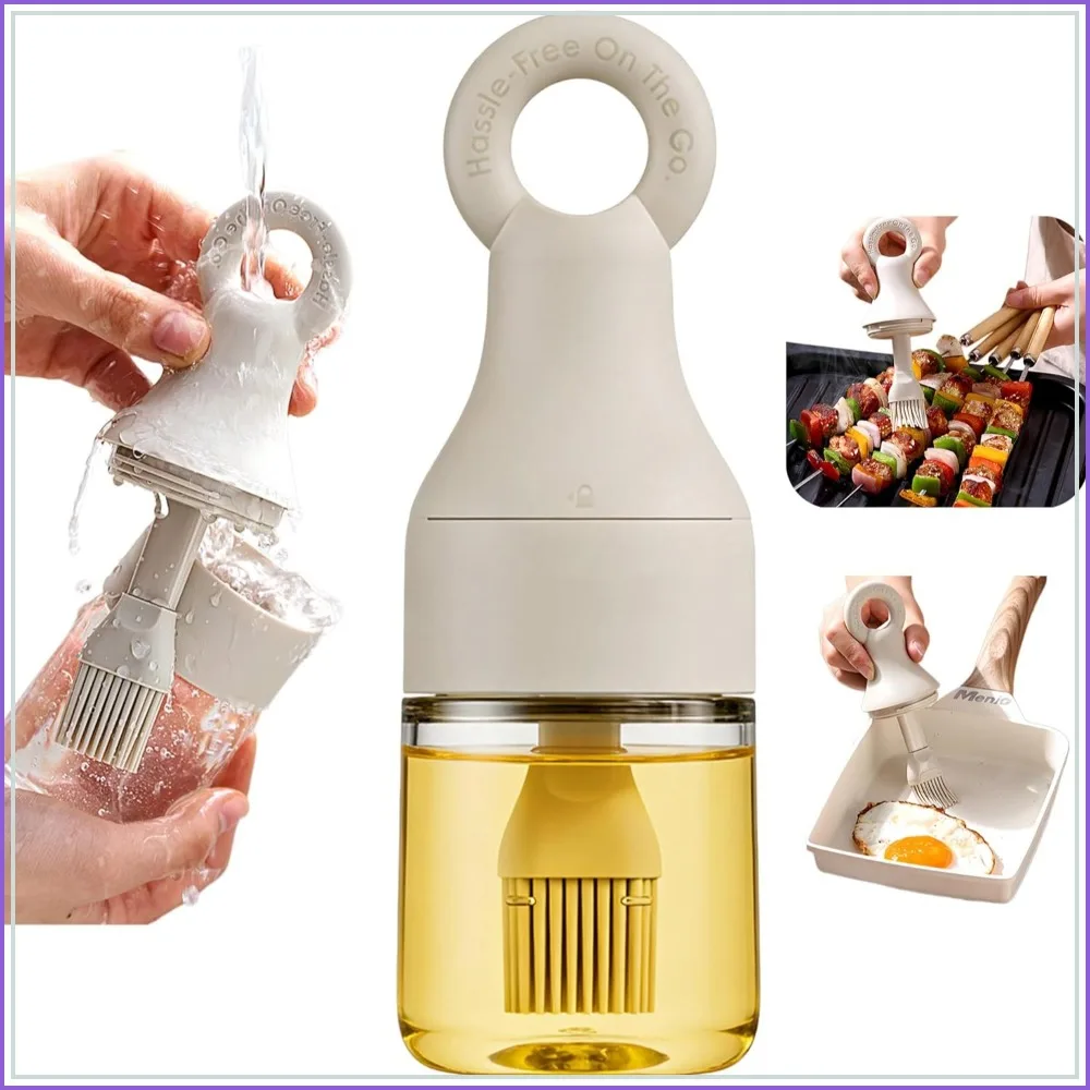 2-in-1 Leakproof Oil Bottle with Silicone Brush 150ml for Kitchen BBQ Camping
2-in-1 Leakproof Oil Bottle with Silicone Brush 150ml for Kitchen BBQ Camping