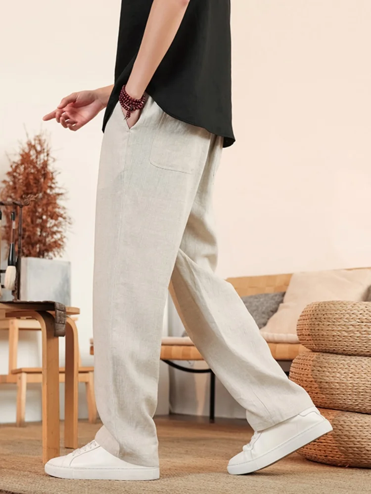 100% льняные мужские летние тонкие брюки из хлопка и льна, повседневные, прямого кроя, свободные, дышащие, удобные, модные, городские
100% льняные мужские летние тонкие брюки из хлопка и льна, повседневные, прямого кроя, свободные, дышащие, удобные, модные, городские