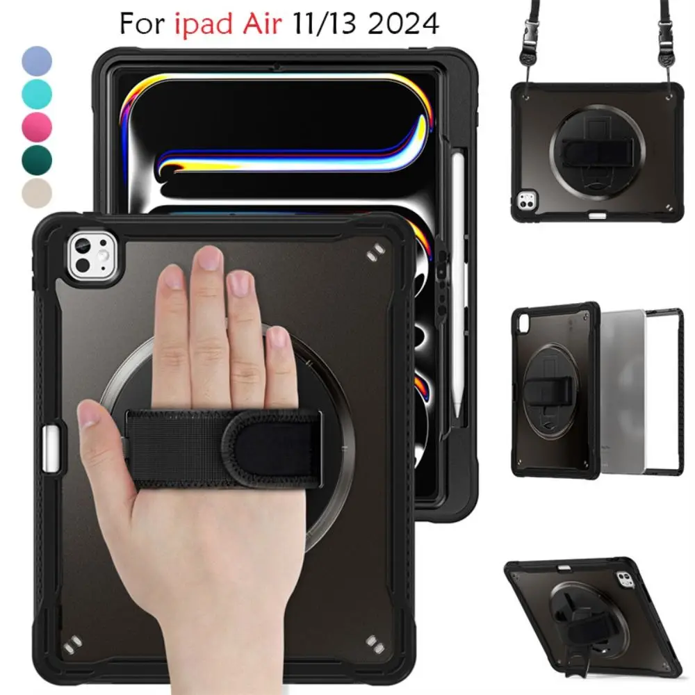 Colorful Shockproof Carrying Case with Hand Strap Adjustable Protective Cover Practical Rotating Funda for iPad Air 11/13 2024
Colorful Shockproof Carrying Case with Hand Strap Adjustable Protective Cover Practical Rotating Funda for iPad Air 11/13 2024