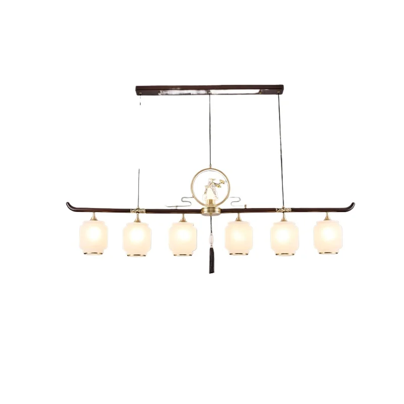 restaurant chandelier, all-copper solid wood household study dining table lamps, one-character long high-end ebony new models
restaurant chandelier, all-copper solid wood household study dining table lamps, one-character long high-end ebony new models