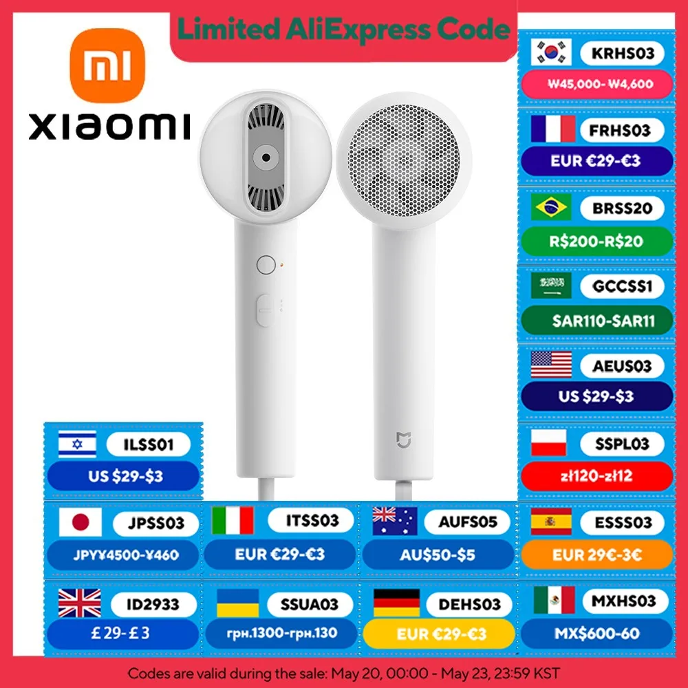 XIAOMI MIJIA Фен с отрицательными ионами H300, постоянная температура 57 ° C, профессиональная сушилка 1600 Вт, версия CN, 220 В с адаптером
XIAOMI MIJIA Фен с отрицательными ионами H300, постоянная температура 57 ° C, профессиональная сушилка 1600 Вт, версия CN, 220 В с адаптером