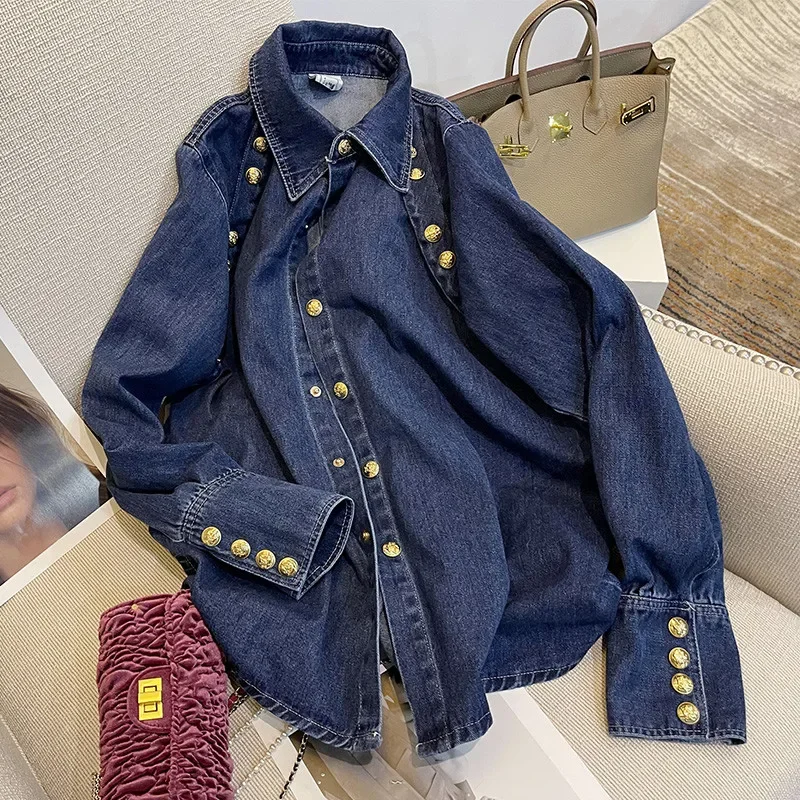 SuperAen Denim Shirt Women's 2023 New Spring Autumn Fashion Korean Jeans Shirt Top
SuperAen Denim Shirt Women's 2023 New Spring Autumn Fashion Korean Jeans Shirt Top
