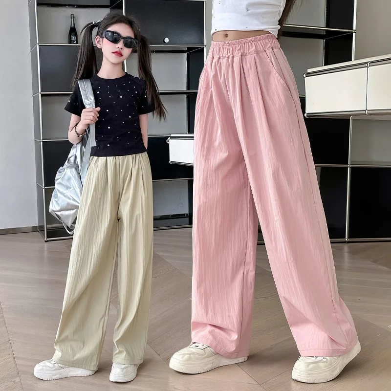 Girls Ice Silk Thin Mosquito Proof Pants Summer Breathable Lightweight Wide Leg Casual Trousers for Junior High School Students
Girls Ice Silk Thin Mosquito Proof Pants Summer Breathable Lightweight Wide Leg Casual Trousers for Junior High School Students