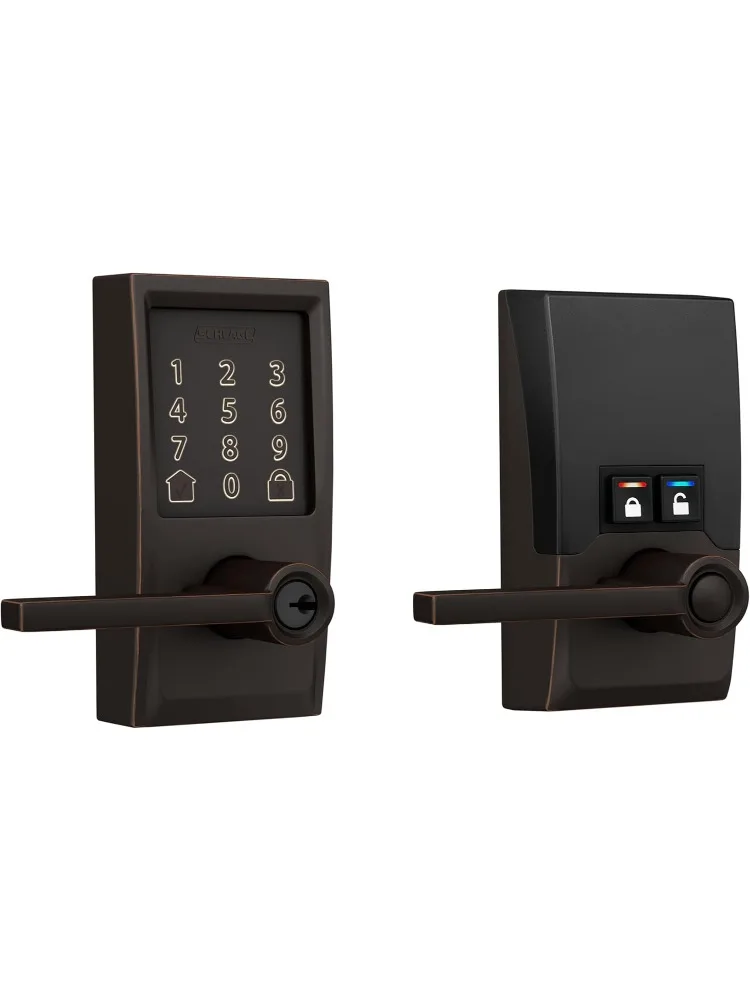 FE789WBCEN716LAT Encode Century WiFi Latitude Lever Интеллектуальный вход без ключа с сенсорным экраном Дверной замок, состаренная бронза 
FE789WBCEN716LAT Encode Century WiFi Latitude Lever Интеллектуальный вход без ключа с сенсорным экраном Дверной замок, состаренная бронза