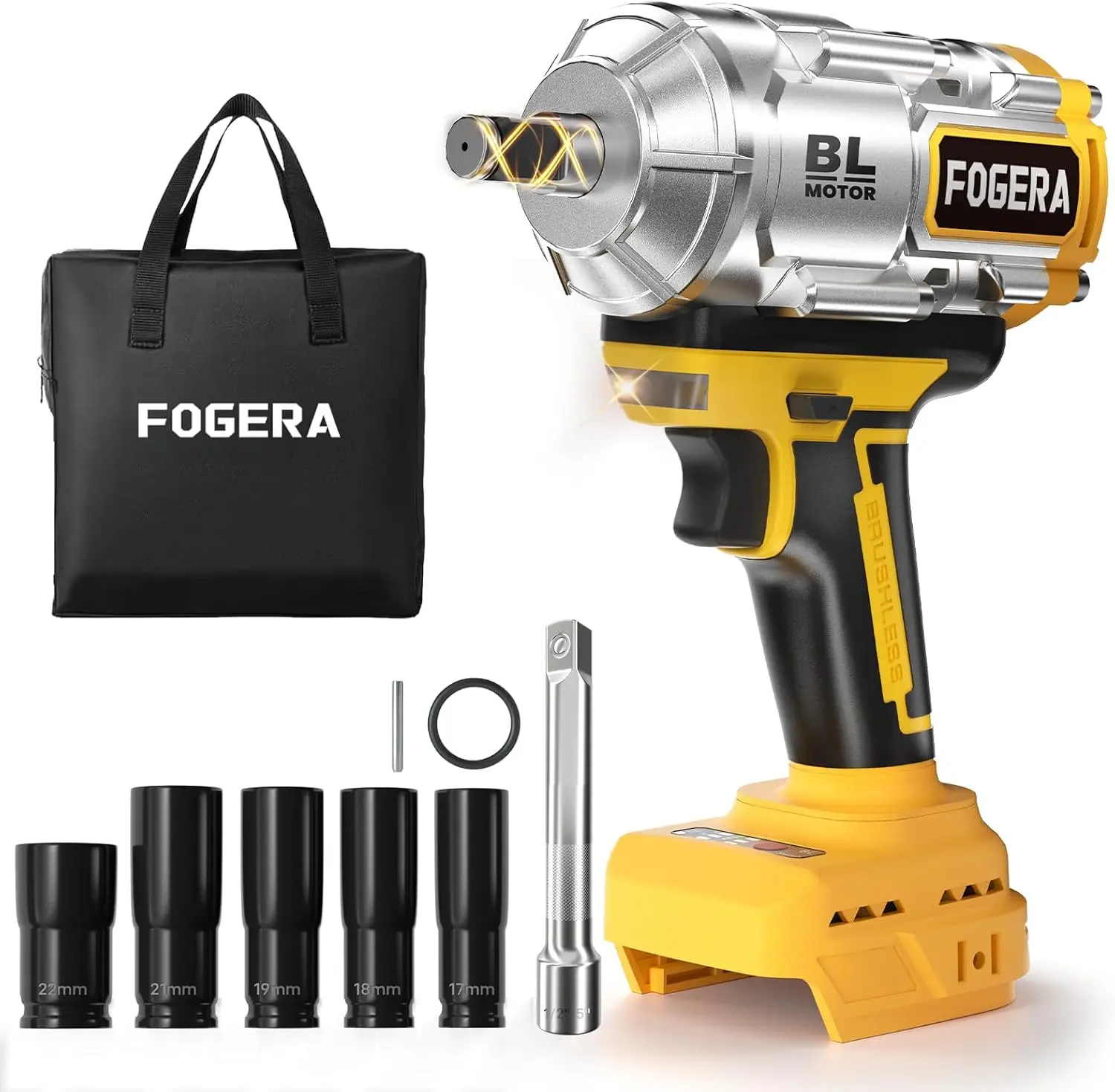 Cordless Impact Wrench 1/2 Inch, 1100 Ft-lbs High Torque Brushless Impact Driver, Compatible with Dewalt 20V Batteries, 3 Speed
Cordless Impact Wrench 1/2 Inch, 1100 Ft-lbs High Torque Brushless Impact Driver, Compatible with Dewalt 20V Batteries, 3 Speed