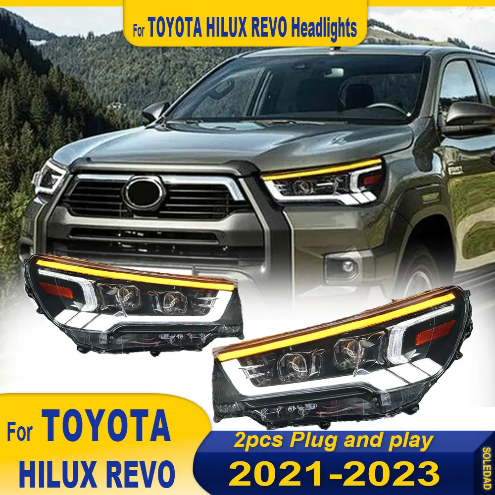 Автомобильные фары для Toyota HILUX REVO 2021 2022 2023, DRL, указатель поворота, передние, полностью светодиодные линзы, автомобильные аксессуары, Plug and play
Автомобильные фары для Toyota HILUX REVO 2021 2022 2023, DRL, указатель поворота, передние, полностью светодиодные линзы, автомобильные аксессуары, Plug and play