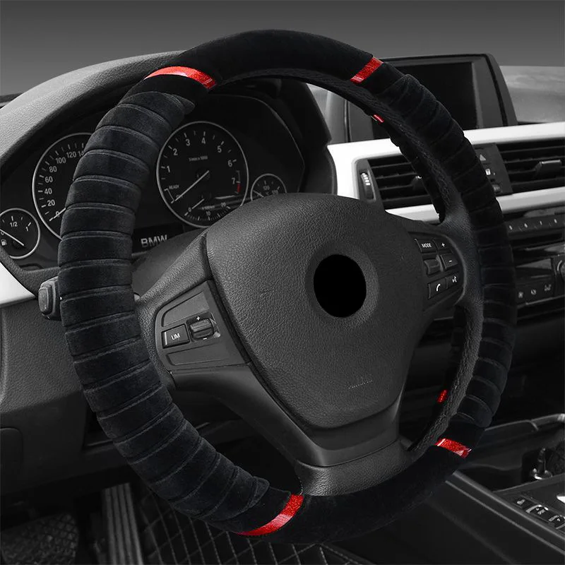 38cm Plush warm car steering wheel cover winter Silver fox fur flocking Warm and anti slip Automotive interior modification
38cm Plush warm car steering wheel cover winter Silver fox fur flocking Warm and anti slip Automotive interior modification