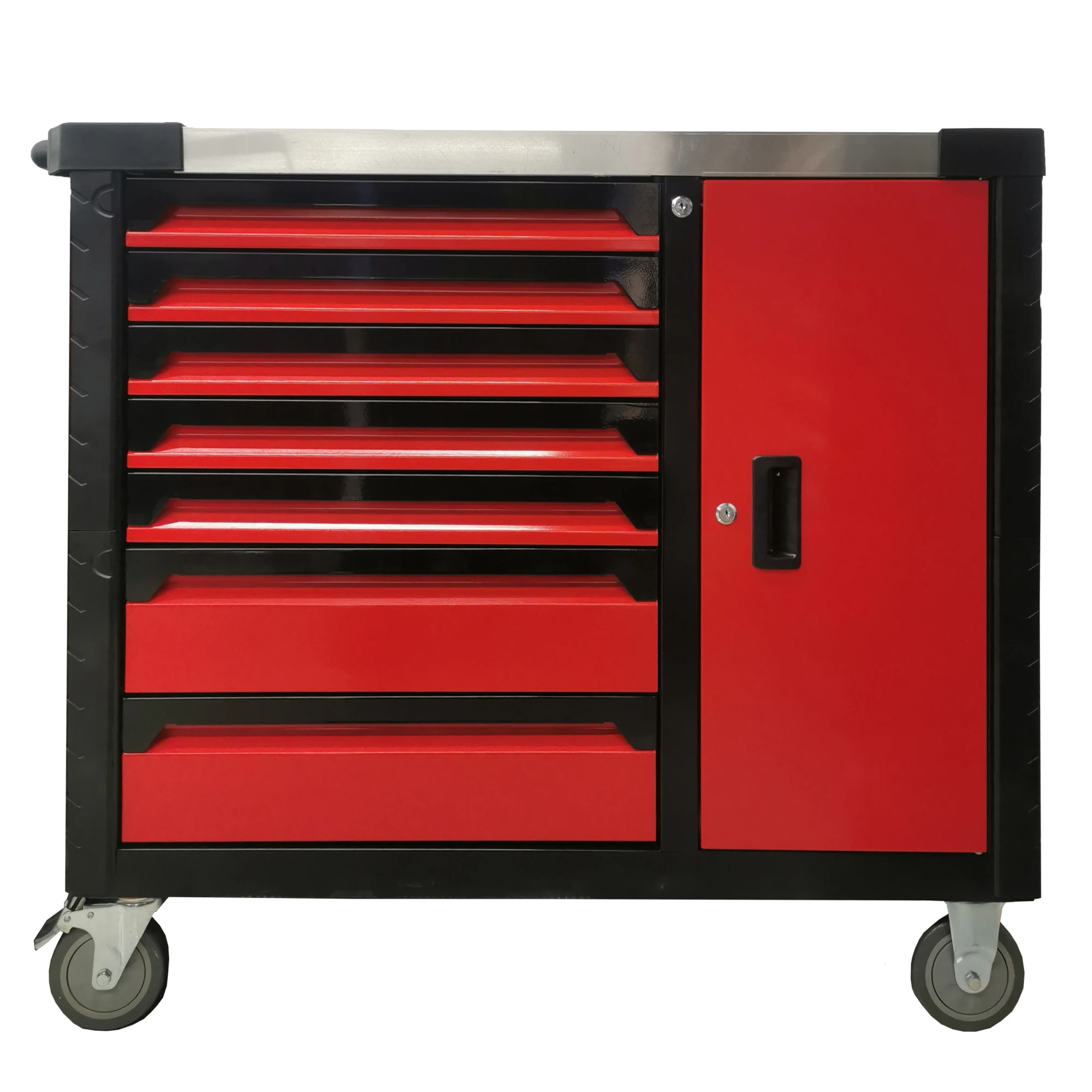 Классический дизайн, тележка для инструментов с 7 ящиками и боковой дверью, профессиональный шкаф для мастерской, настраиваемая поддержка OEM
Классический дизайн, тележка для инструментов с 7 ящиками и боковой дверью, профессиональный шкаф для мастерской, настраиваемая поддержка OEM