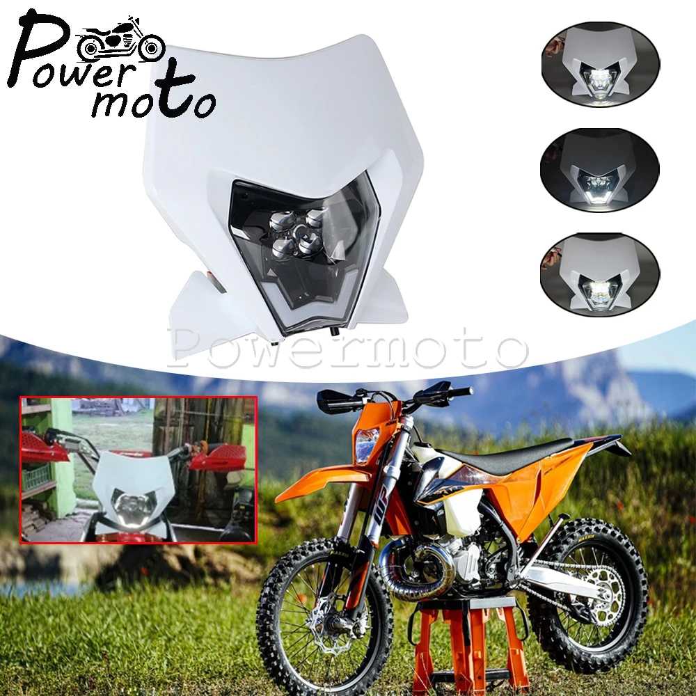 Motorcycle Headlight LED Enduro Supermoto Dirt Bike Motocross Headlights Plate For EXC SX XC 250 300 450 2024 2025 EXC450 EXC300
Motorcycle Headlight LED Enduro Supermoto Dirt Bike Motocross Headlights Plate For EXC SX XC 250 300 450 2024 2025 EXC450 EXC300