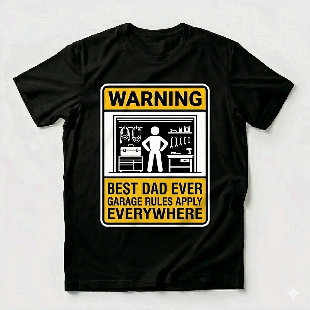 Funny Garage Rules Dad Shirt, Black, Perfect for Workshop Humor
Funny Garage Rules Dad Shirt, Black, Perfect for Workshop Humor