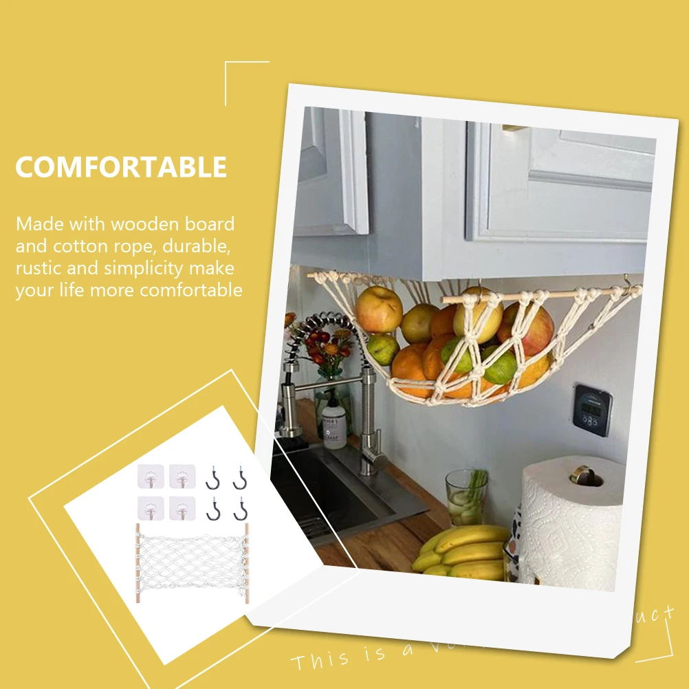 Macrame Fruit Hammock Cotton Rope Vegetable Holder Hanging Organizer For Kitchen Under Cabinet Banana Holder Bohemian
Macrame Fruit Hammock Cotton Rope Vegetable Holder Hanging Organizer For Kitchen Under Cabinet Banana Holder Bohemian