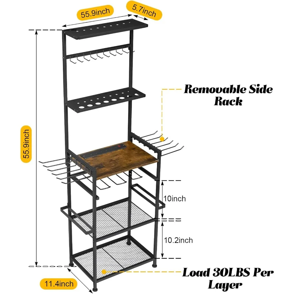 Floor Power Tool Storage Organizer With Charging Station, Heavy Duty Cordless Tool Holder Cart with 3 Shelves
Floor Power Tool Storage Organizer With Charging Station, Heavy Duty Cordless Tool Holder Cart with 3 Shelves
