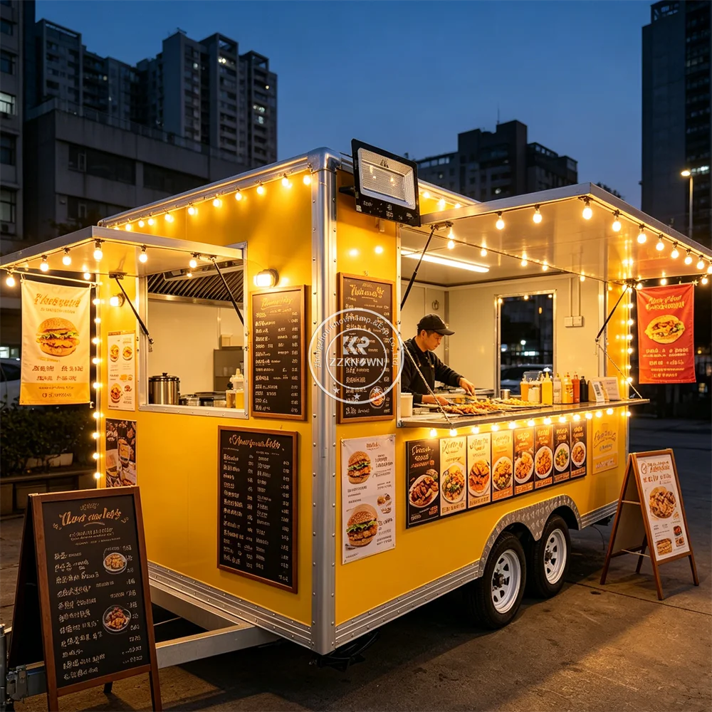 Customized Mobile Street Burger Truck Hot Dog Snack Trailer Pizza Cart Concession Food Trailer Fully Equipped
Customized Mobile Street Burger Truck Hot Dog Snack Trailer Pizza Cart Concession Food Trailer Fully Equipped