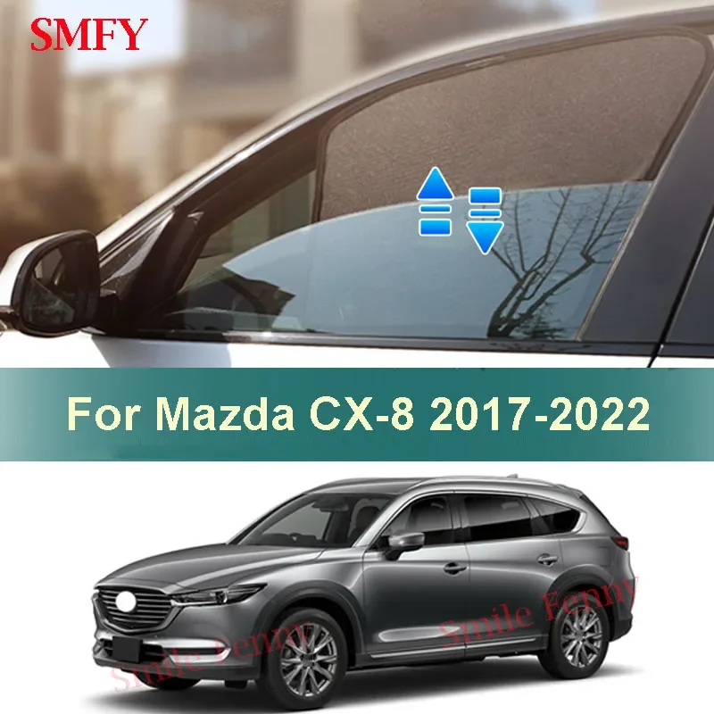 Магнитный автомобильный солнцезащитный козырек для Mazda CX 8 CX8 2017-2022, индивидуальный солнцезащитный козырек на боковое окно автомобиля, теплоизоляционные сетчатые шторы
Магнитный автомобильный солнцезащитный козырек для Mazda CX 8 CX8 2017-2022, индивидуальный солнцезащитный козырек на боковое окно автомобиля, теплоизоляционные сетчатые шторы
